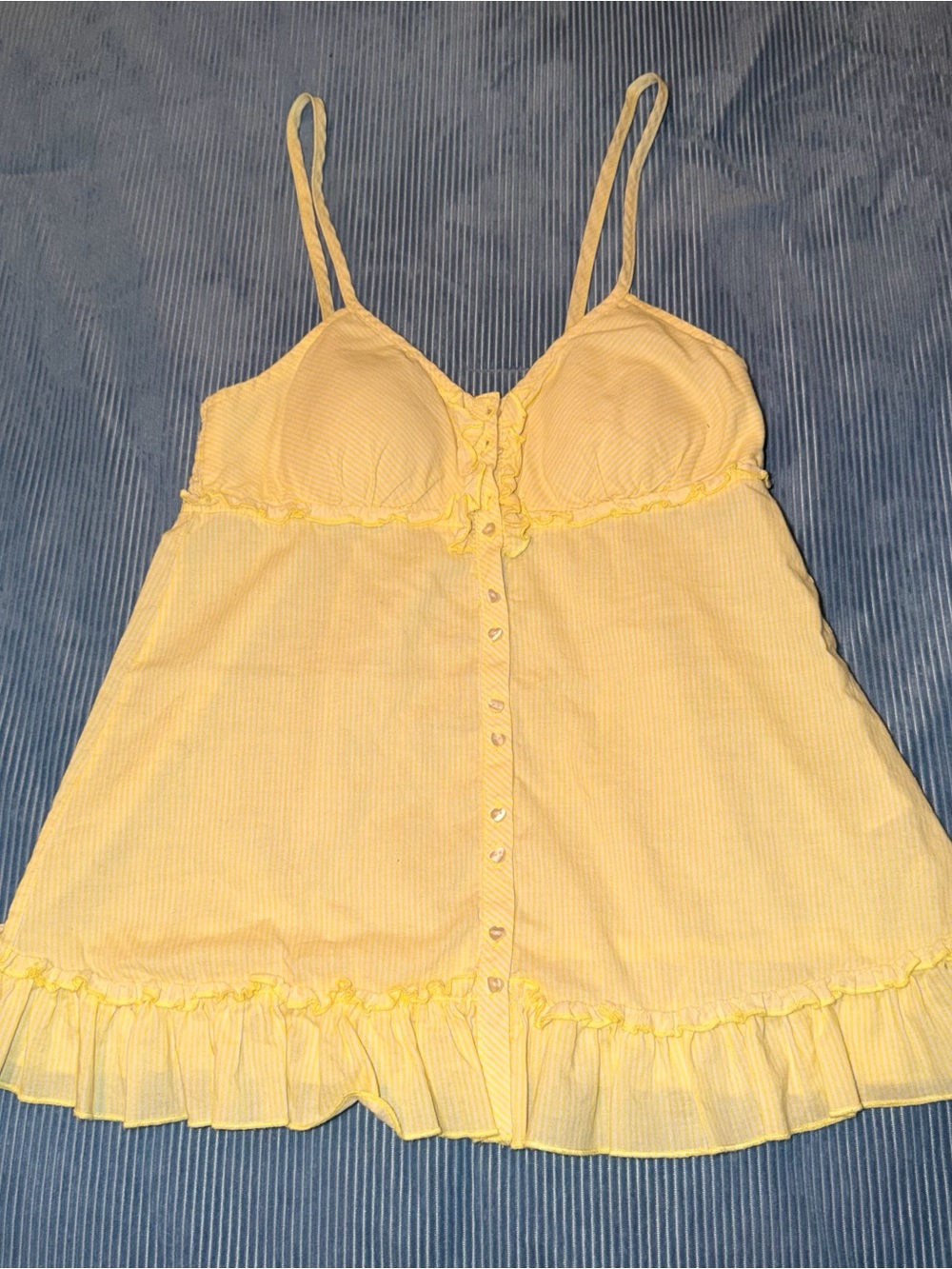 Yellow Ruffle-Trim Cami Top - Picture 2 of 10